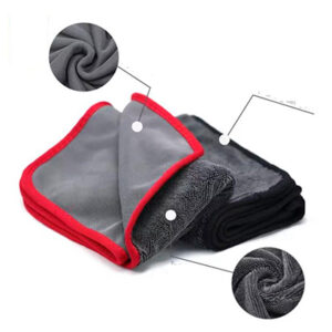 MICROFIBRA DRY 800 GSM 40X40 BORDE ROJO / T-349